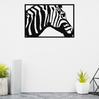 Zebra Desenli Özel  Kesimli  Dekoratif Metal Tablo
